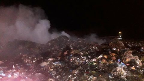 У Прилуках горить сміттєзвалище