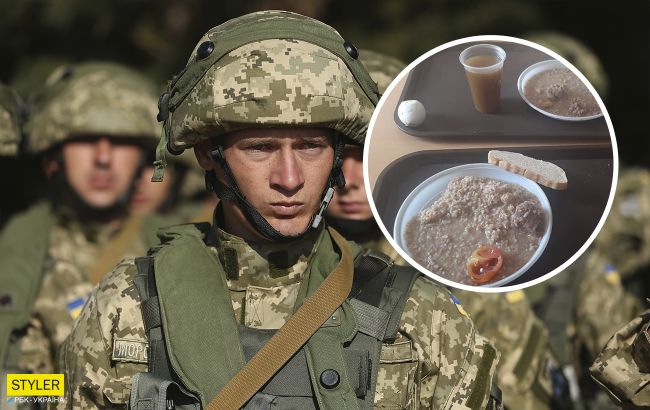 Стандарты не НАТО: в сети показали, чем кормят украинских бойцов на полигоне