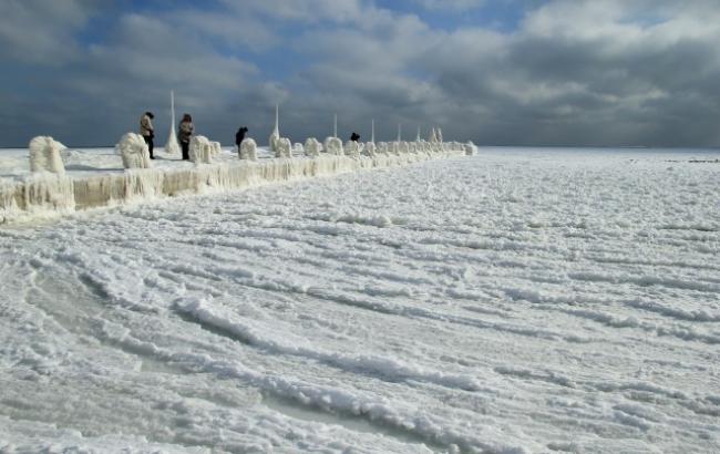 В Одесі замерзло море