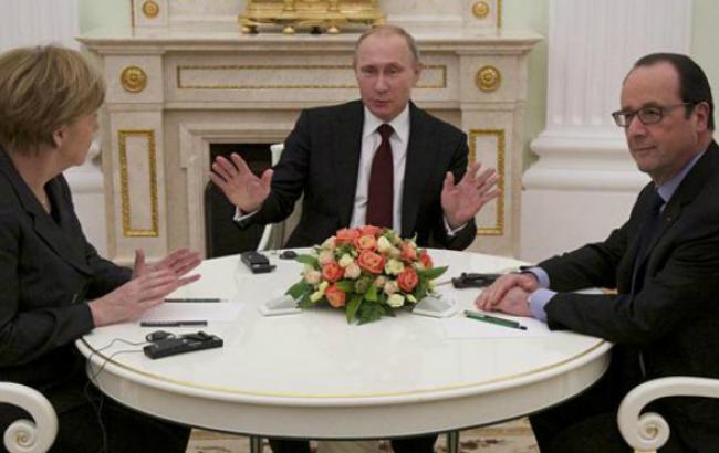 В Москве завершились переговоры Путина, Олланда и Меркель