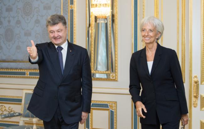 Порошенко начал встречу с главой МВФ Лагард