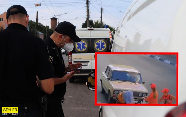 Під Харковом водій збив медсестру ВСУ з коляскою на переході (відео)