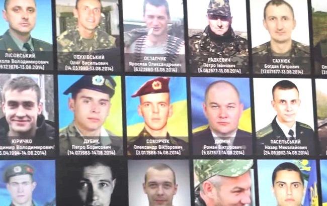 В центре Киева установили Стену памяти погибшим военным