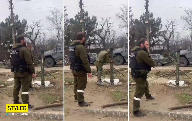 Тик-ток войска Кадырова снова опозорились. В этот раз с минометом и "веревочкой"