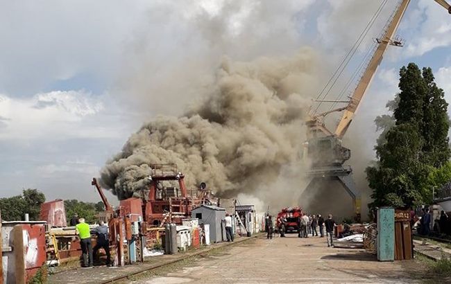 На заводе "Кузница на Рыбальском" произошел пожар