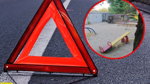 У Дніпрі водій влетів на дитячий майданчик (фото)