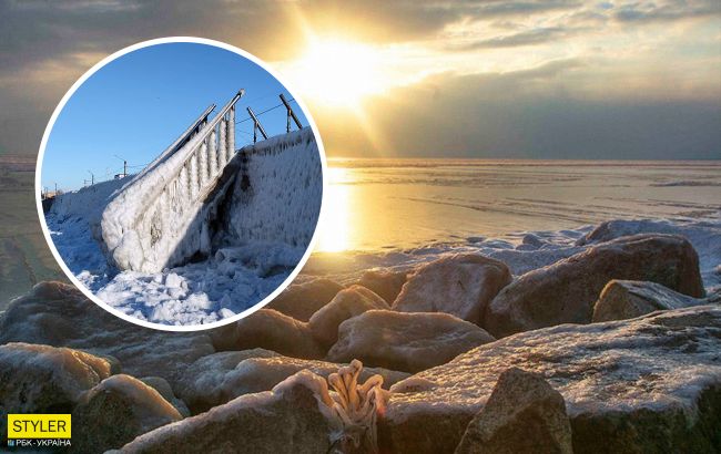 Азовское море сковали плотные льды: завораживающие фото