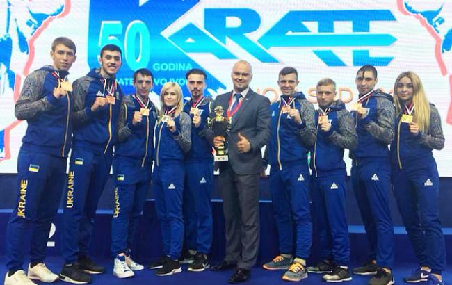 Українські каратисти на чемпіонаті Європи здобули повний комплект нагород
