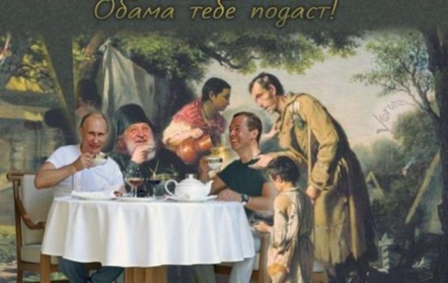 Путин и Медведев: в любом месте веселее вместе