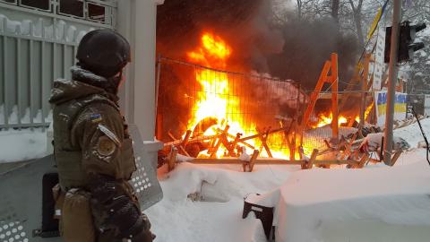 В столкновениях под Радой 7 полицейских получили травмы
