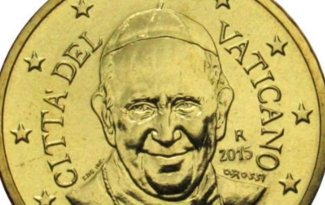 Ватикан перестане виготовляти монети євро з Папою Франциском