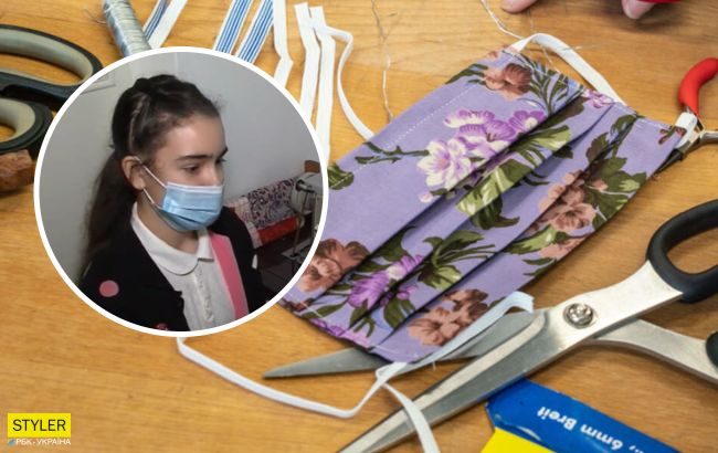 Школьница сшила полсотни масок: хочу, чтобы все имели защиту от коронавируса