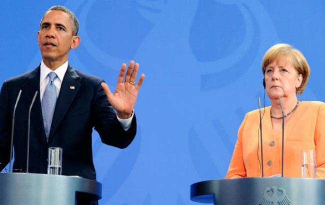 Обама и Меркель обсудили вопрос финансовой помощи Украине