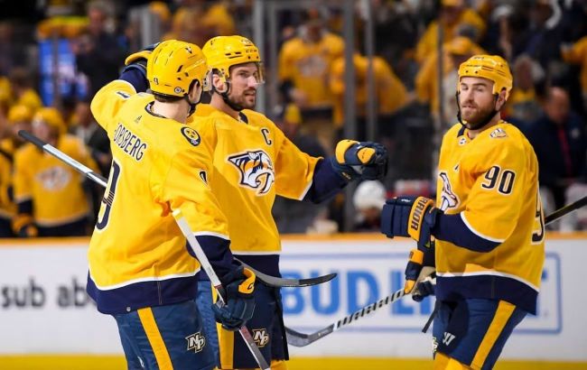 Защитник "Нэшвилла" с дублями шайб и ассистов стал главной звездой вечера НХЛ: видео