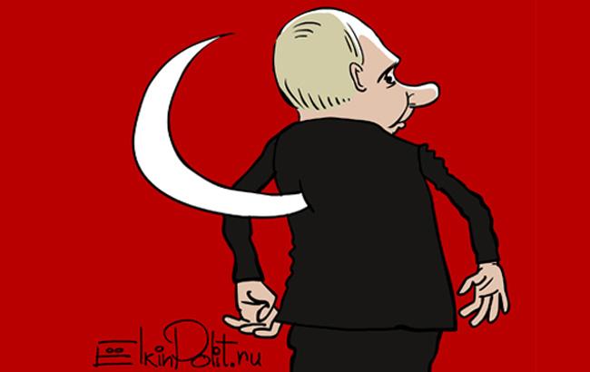 Російський карикатурист відреагував на збитий турками Су-24
