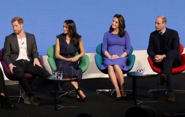 Беременная Кейт Миддлтон и Меган Маркл во второй раз вместе появились на публике (фото)