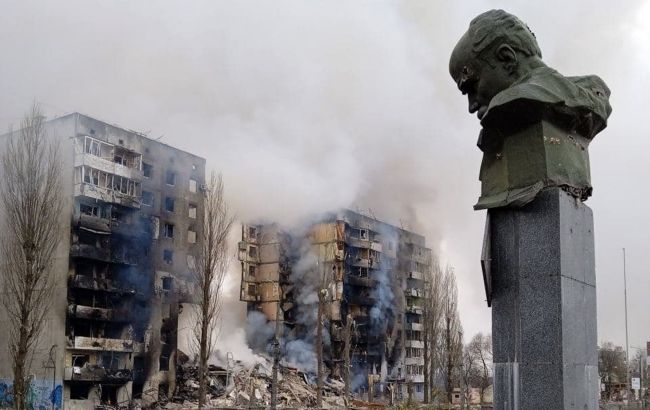 Города практически нет. В Киевской ОВА оценили разрушение Бородянки