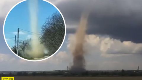 Под Черновцами внезапно пронесся смерч: стихию сняли на видео