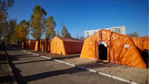 У Новій Каховці сьогодні має завершитися монтаж мобільного COVID-госпіталю, - ОП