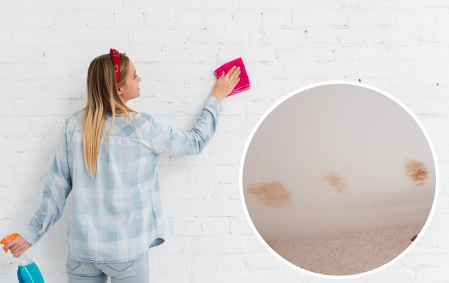 Пятна на потолке или стенах? Лайфхаки, удаляющие темные следы от воды без перекраски