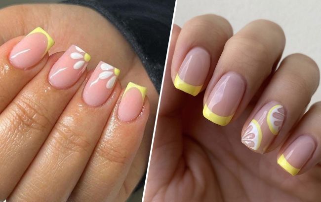 Жовтий френч - головний тренд літа 2025: наймодніші ідеї манікюру