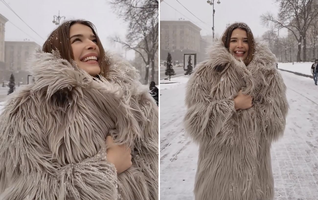 Як носити об’ємну шубу з екохутра: зимовий "лук" Ірочки з "Холостяка"