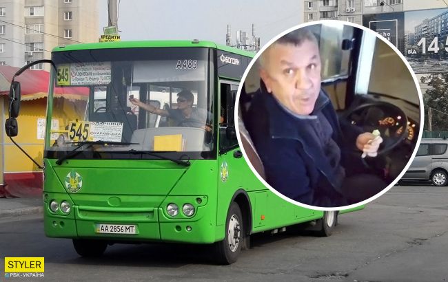 В Киеве маршрутчик напал на пассажира из-за замечания о курении: возмутительное видео