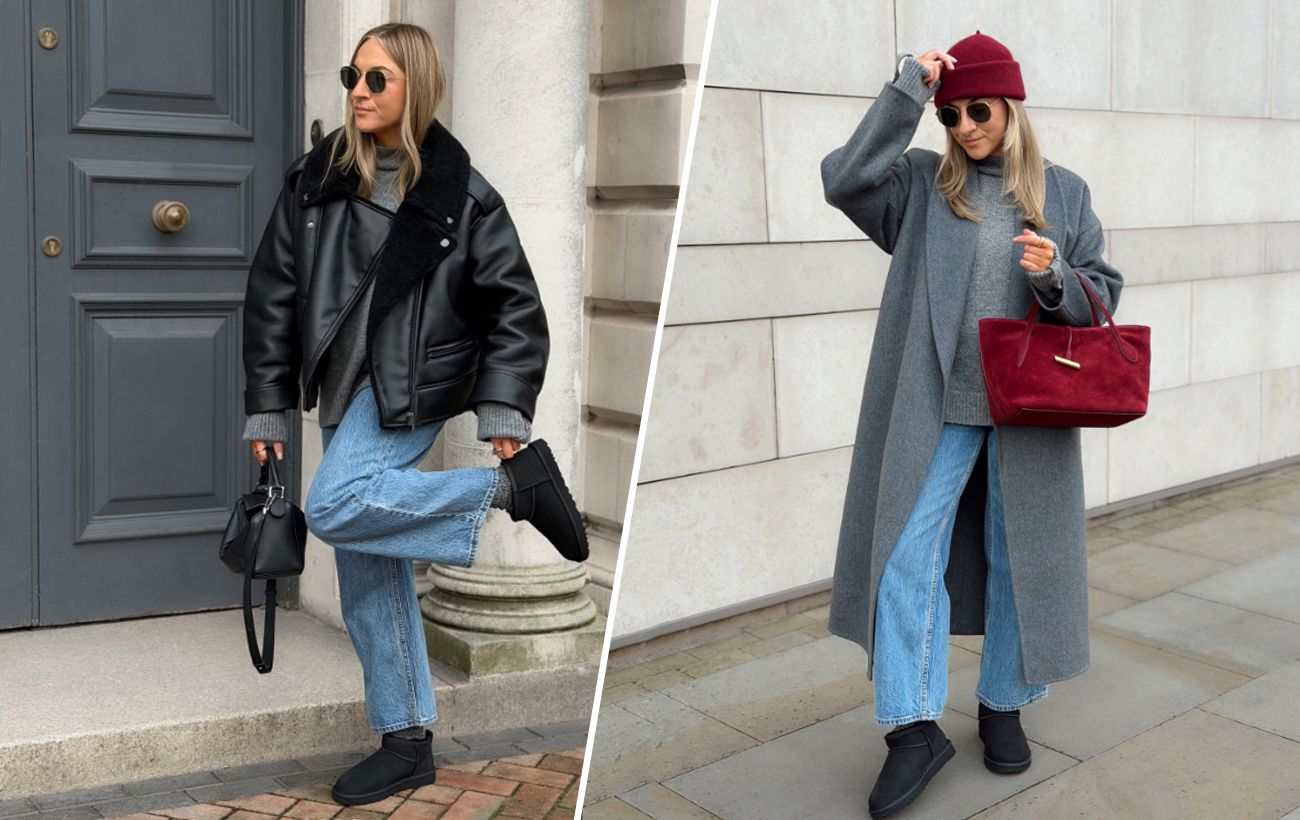 Як носити джинси взимку: 3 стильні образи з пальтом і короткою дублянкою