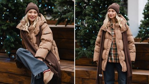 Пуховик, джинсы и шарф: зимний образ жены Павлика, который стоит повторить