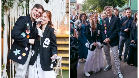Учасники гурту Tember Blanche зіграли камерне весілля у незвичайних костюмах (фото)