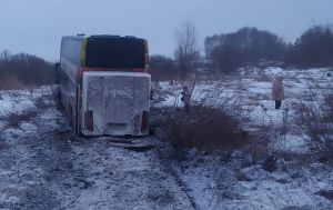 Автобус із пасажирами злетів у кювет на трасі Львів-Луцьк: є постраждалі (фото)