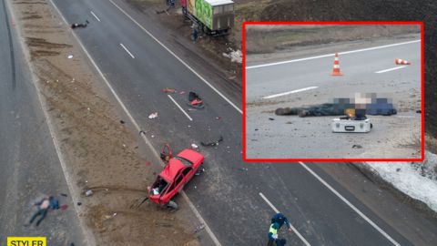 Смертельна ДТП під Дніпром: вантажівка McDonald&rsquo;s розтрощила легковик (відео 18+)