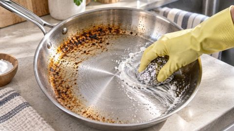 Як ефективно очистити сковорідку з нержавіючої сталі від нагару та застарілого жиру