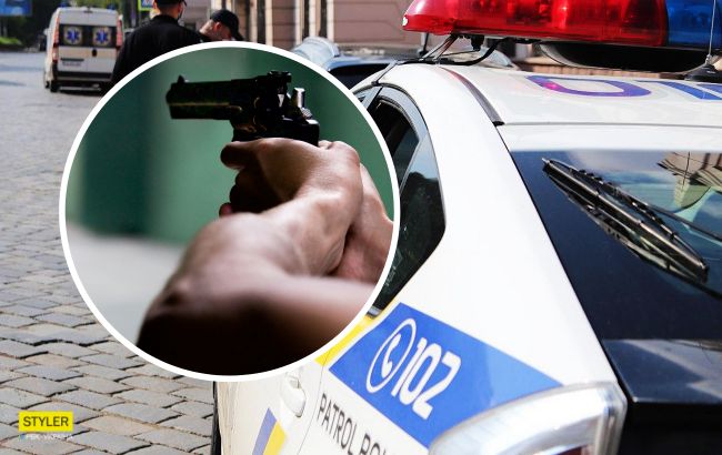 В Киеве мотоциклист стрелял по прохожим: карма настигла разбойника сразу же (видео)