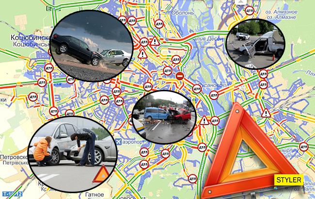 35 тыс. аварий: названы районы Киева, где чаще всего случаются ДТП