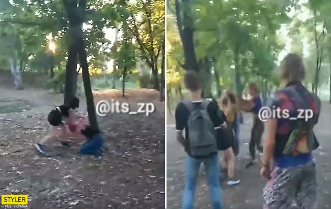 В Запорожье жестоко подрались девочки-подростки: мальчики снимали на видео