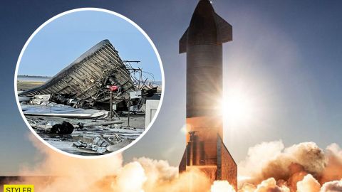 В сети показали обломки взорвавшегося космического корабля Маска