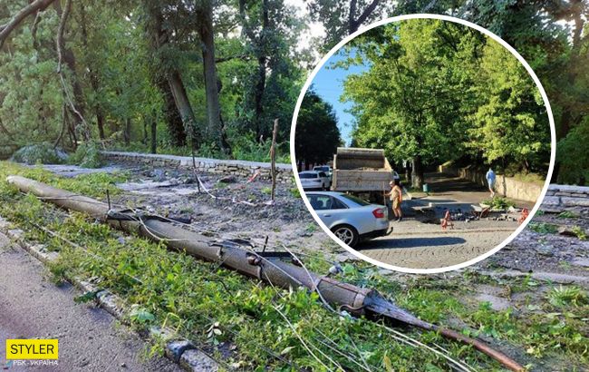 В Каменце-Подольском пронесся ураган: сносил крыши и валил деревья (фото)