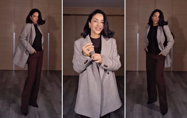 Злата Огнєвіч у жакеті та штанах палаццо: ідеальний образ на кожен день