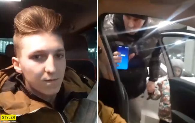 Гроші поверни, козел: водій таксі відмовився везти дитину без автокрісла (відео)