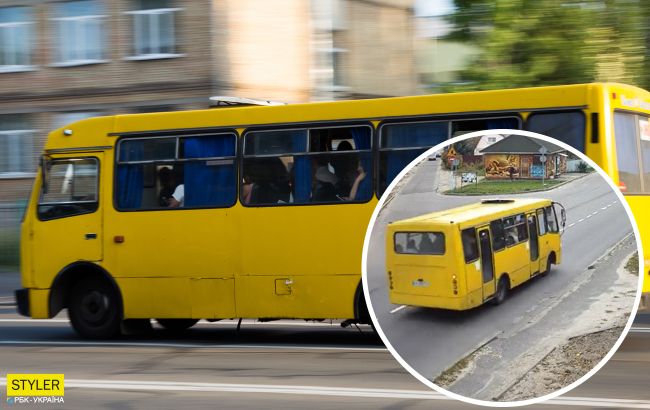 Под Киевом у маршрутки с полным салоном пассажиров отказали тормоза: видео ДТП