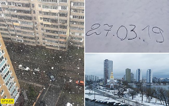Весна, ти де? Україну наприкінці березня накрив сніг (фото та відео)