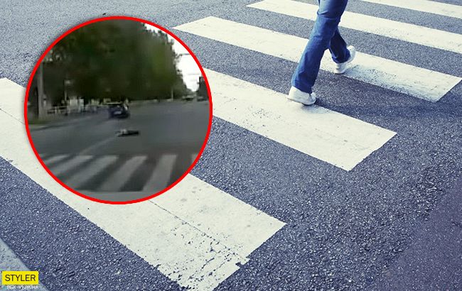 В Херсоне автомобиль сбил мальчика на переходе (видео)