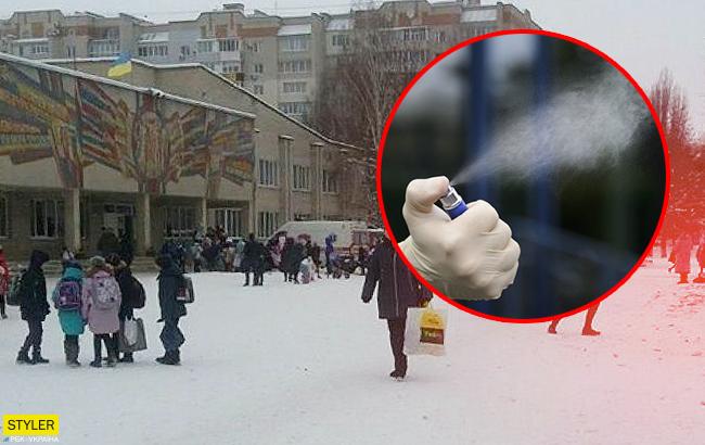 У Вінниці учениця розпилила газ в школі, 9 дітей постраждали (відео)