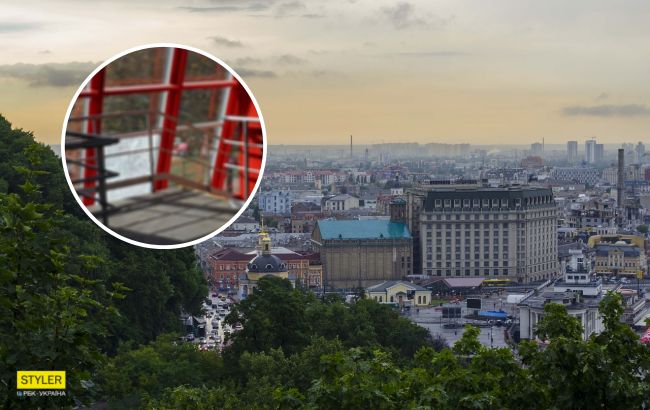 В Киеве разгромили новый пешеходный мост еще до открытия (фото)