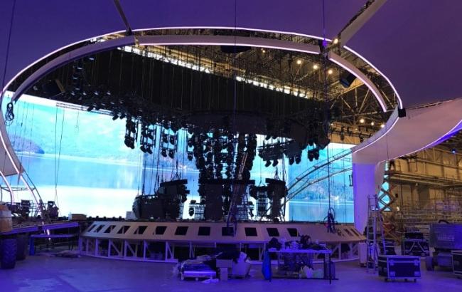 В сети показали фото процесса монтирования главной сцены Евровидения 2017