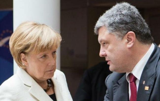 Порошенко обсудит с Меркель ухудшение гуманитарной ситуации на Донбассе