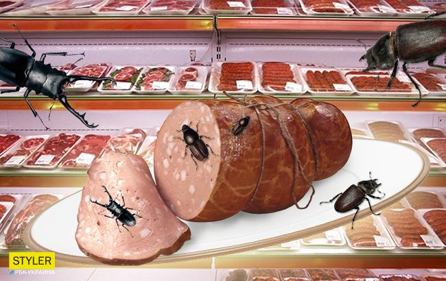 В оккупированный Крым привезли российскую колбасу с насекомыми
