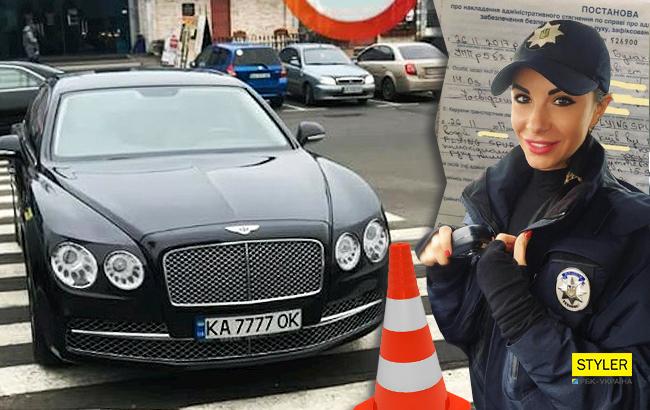 "Секси-коп" Людмила Милевич оштрафовала водителя Bentley