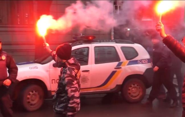 У Полтавській області сталася бійка між поліцією та радикалами